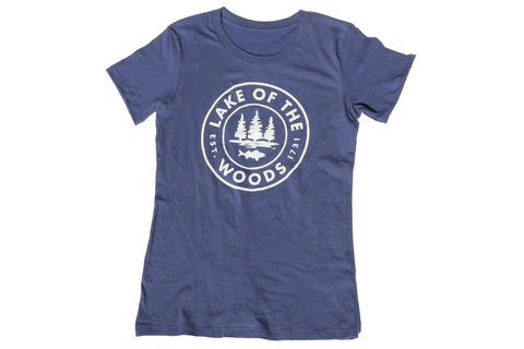 Royal blue LOTW Gear womens t-shirt with white logo