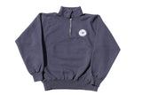 Navy Blue LOTW Gear quarter zip pullover sweater with white and blue embroidered logo