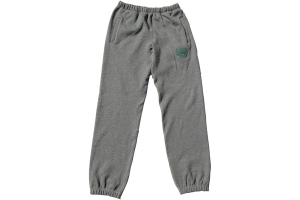 Charcoal grey LOTW Gear relaxed sweatpants with green and grey embroidered logo